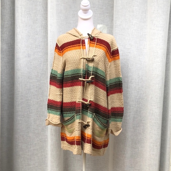 Ralph Lauren Blue Label Sweaters - Ralph Lauren blue label Aztec serape toggle button hooded sweater cardigan